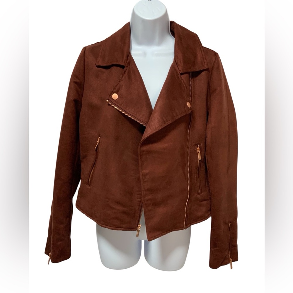 LC Lauren Conrad Women’s Wine Moto Jacket